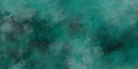 Abstract grunge blank and mint green or blank texture surface background,blue smoke on black background.grunge stained blue paper texture close up,Blue or mint green dusty old scratched grunge texture