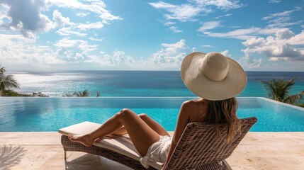 Obraz premium Relaxation by the Pool