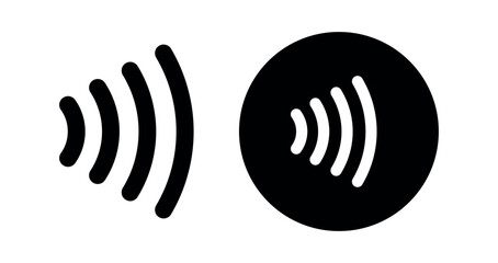 Contactless payment icon (NFC). Symbol of purchase or store, cash register or bank card. Cashless payment.