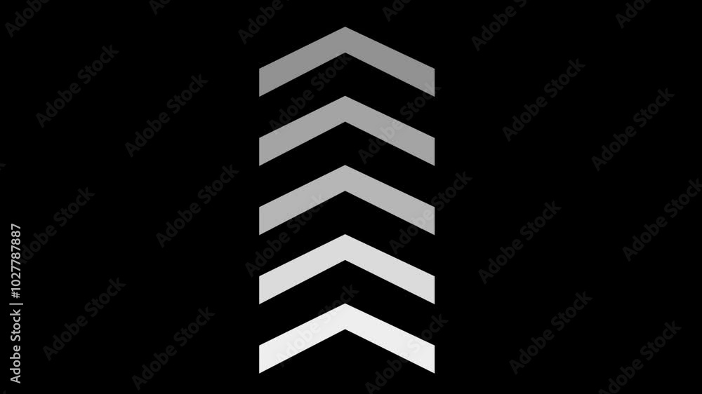 Poster white black background arrow moving arrow loop animation direction concept .colorful arrow icon conc