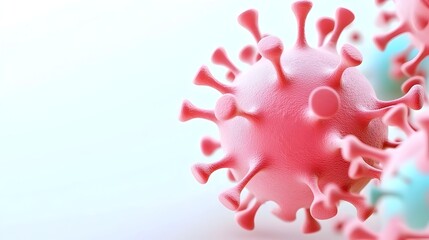 Microscopic Bacterial Colonies Multiplying in 3D Render