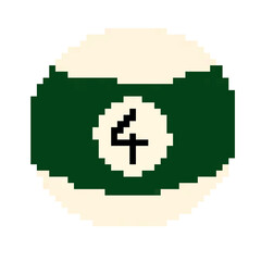 Obraz premium Pixel art billiard ball