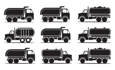 Set of the construction machinery vehicles. Vector Truck, Vector Dumper, Vector Excavator, Vector Mobile crane, Dozer. High detailed vector illustration.
