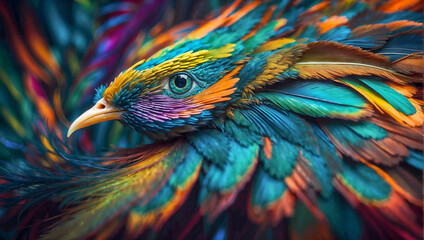 Fototapeta premium peacock feather close up