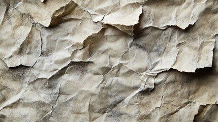 Crumpled and Stained Brown Paper Texture