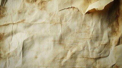 Fototapeta premium Close-up of Crumpled and Stained Paper