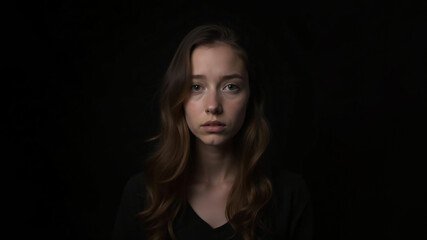 Naklejka premium portrait of a sad girl