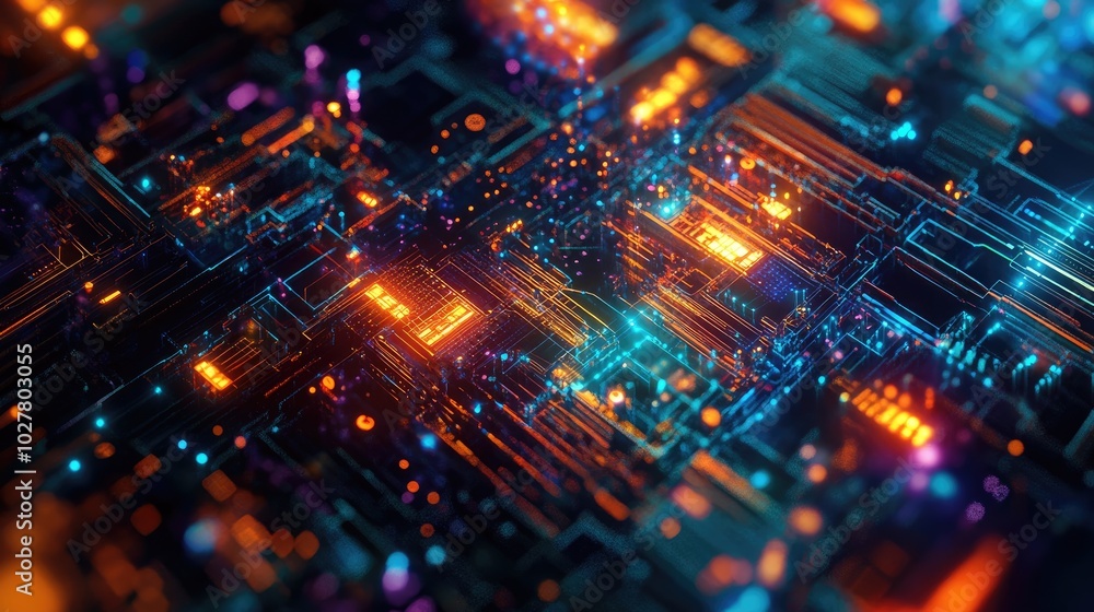 Aufkleber dynamic abstract connections and circuits in a vibrant digital ecosystem