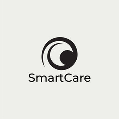 Fototapeta premium Smart care logo design people human innovative and related company editable vector image