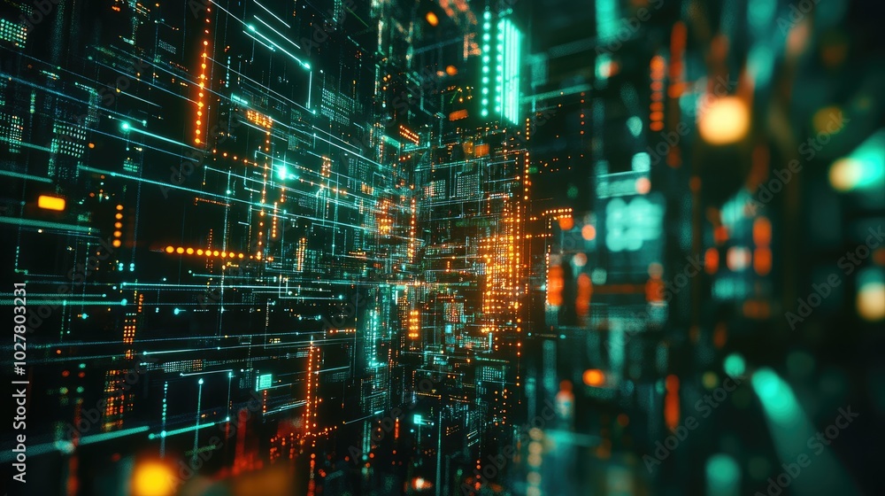 Aufkleber dynamic abstract connections and circuits in a vibrant digital ecosystem