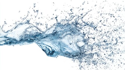 Aerial blue water splash abstract background