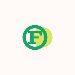 Letter f security logo design