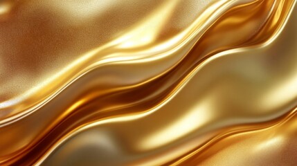 Obraz premium Abstract Wavy Golden Fabric Texture