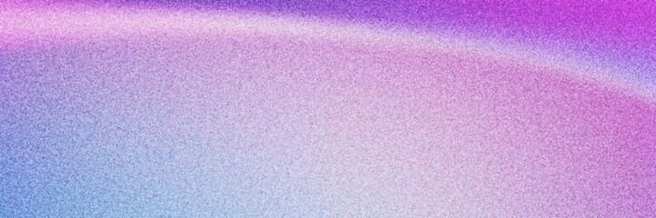 Fototapeta premium Grainy gradient background bright holographic colors pink, purple blue abstract panoramic wallpaper