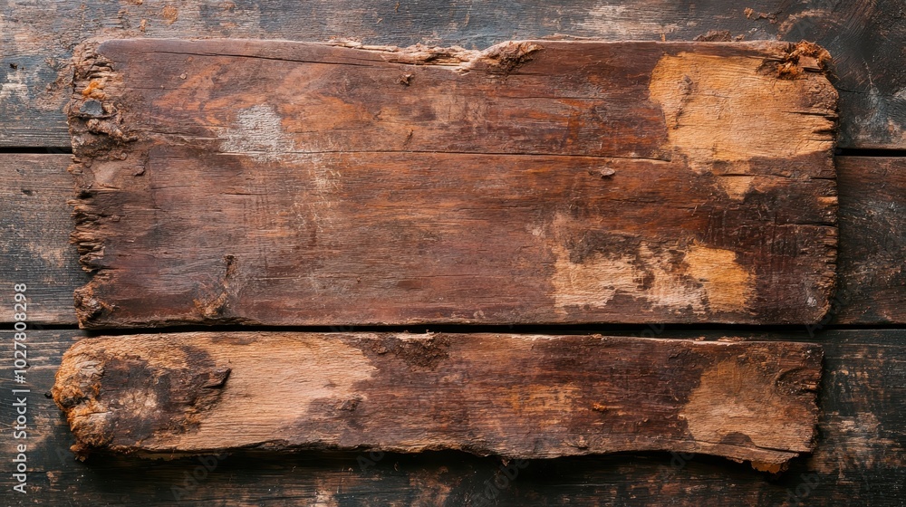 Poster an image showcasing rustic wooden boards with prominent natural textures and weathered surfaces, ide