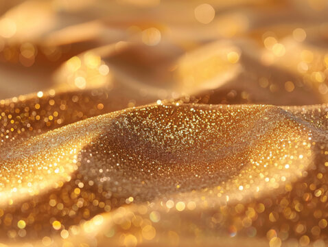   Golden Glitter Sand Dunes with Sparkling Highlightsgolden christmas background