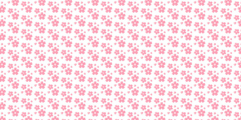 Seamless Floral Pattern with Pink Blossom Petals on Transparent Background, Delicate Flower Petals, Design for Fabric, Wallpaper, and Stationery