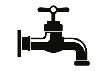 
Faucet icon vector, Water Faucet or tap icon, Kitchen water faucet symbol vector
