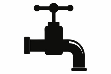 
Faucet icon vector, Water Faucet or tap icon, Kitchen water faucet symbol vector
