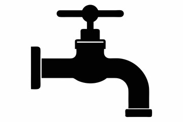 
Faucet icon vector, Water Faucet or tap icon, Kitchen water faucet symbol vector
