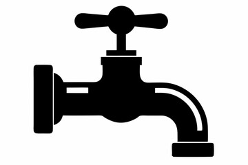 
Faucet icon vector, Water Faucet or tap icon, Kitchen water faucet symbol vector
