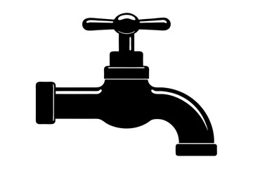 
Faucet icon vector, Water Faucet or tap icon, Kitchen water faucet symbol vector
