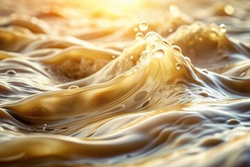 Extreme close-up abstract creamy background with flowing water