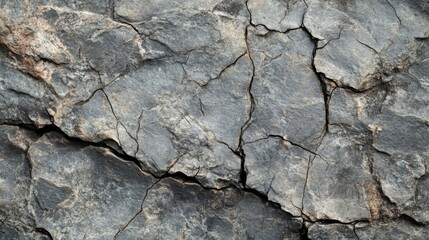 Obraz premium A Close-up of a Cracked and Weathered Rock Surface