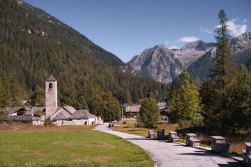 The small alpine village of Macugnaga, Italy