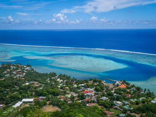 Vue générale de Moorea en Polynésie Française