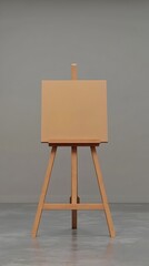 Blank Presentation Easel on Minimalist Grey Background