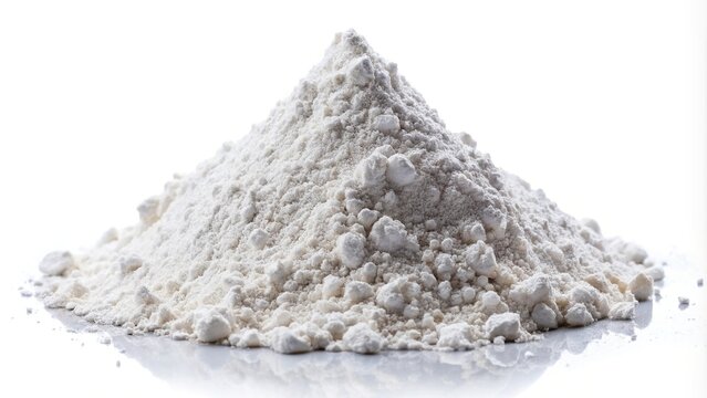 Extreme close-up of titanium dioxide on white background