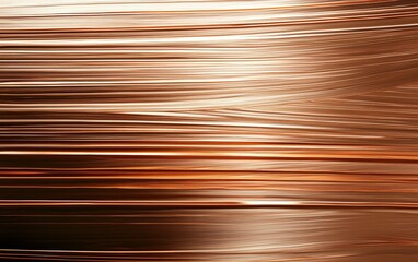 Obraz premium Close-up of brushed copper with horizontal streaks, showcasing a refined and warm metallic surface, ideal for contemporary design