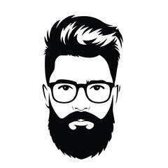 vector illustration of a bearded man