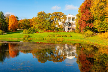 Catherine park in autumn, Tsarskoe Selo (Pushkin), Saint Petersburg, Russia