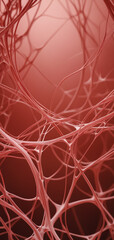 Phone wallpaper of red and white gradient space and anatomy, abstract art