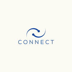 Connects links logo design and related company editable vector image