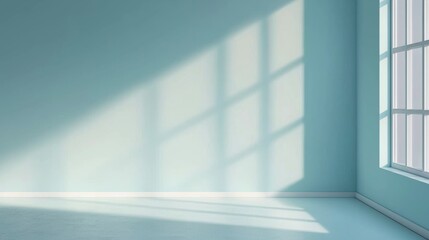 Bright empty room with soft shadows.