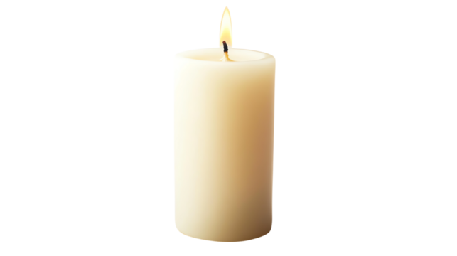 Candle, white isolate background