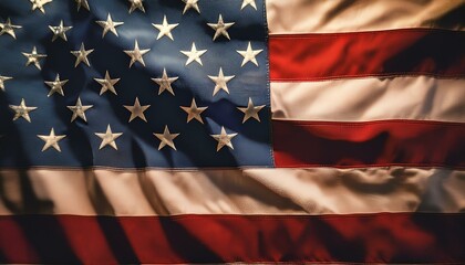 closeup of an american flag in a row veterans day concept