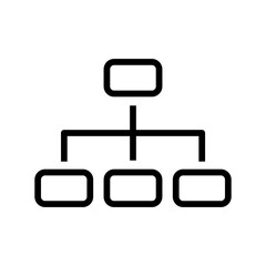 Hierarchy, structure or chain of elements icon. Control pyramid pictogram. A model of a company, organization, or relationship diagram.