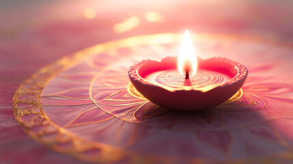 Diwali Festival Celebration Illuminated Diya Lamp Ganesha Lakshmi Prosperity Light Rangoli Decoration India Hinduism Tradition Festive Spirit Warmth Hope New Beginnings Spiritual Clay Lamp Oil Lamp