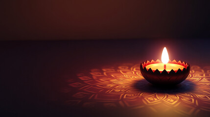 Fototapeta premium DiwaliFestivalCelebrationDiyaOilLampGaneshaLakshmiHinduIndiaLightsDecorationSpiritualityTraditionFestiveSeasonRangoliDesignWarmthProsperityAuspicious