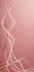 Beautiful pink abstract illustration of a gradient space, and waves made out of thin connections, good for mobile phone