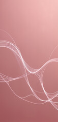 Beautiful pink abstract illustration of a gradient space, and waves made out of thin connections, good for mobile phone