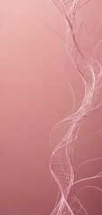 Beautiful pink abstract illustration of a gradient space, and waves made out of thin connections, good for mobile phone