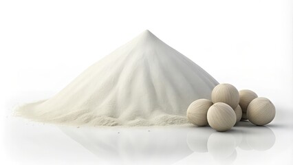 White Powder Mound with Wooden Spheres