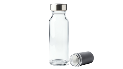 Vial and cap, white isolate background