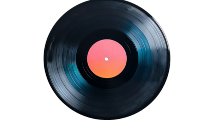 Vinyl record, white isolate background