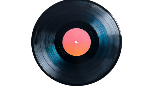 Vinyl record, white isolate background